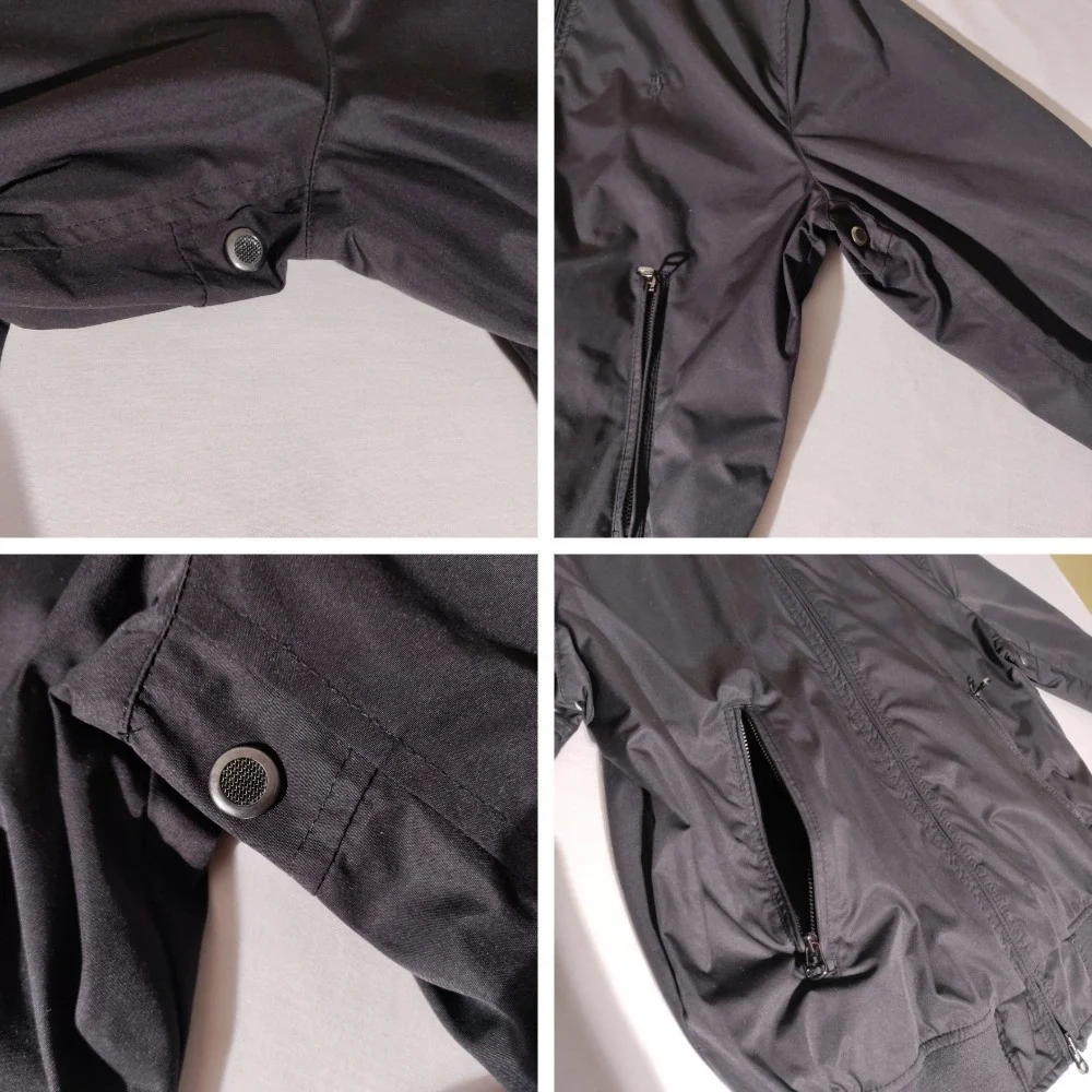 Polo Ralph Lauren Mens Black Jacket Full Zip Ribbed Mock Neck Large VTG